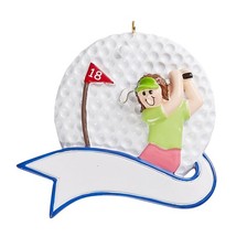 Golf Girl Personalized Christmas Ornament-Hand Personalized Christmas Ornament