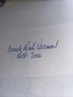 Dick Vermeil Hofer Kansas City Chiefs Signed 3x5 index Card