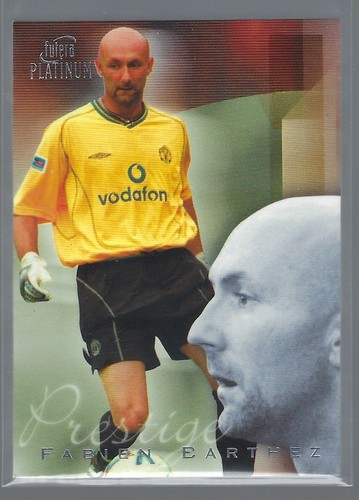 RARE 2001 FUTERA PLATINUM PRESTIGE- FABIEN BARTHEZ - MAN UTD L/E CARD /250