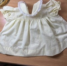 Vintage Baby Girl Yellow Dress Approximately 6/9 Months No Size Tag
