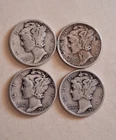 Mercury Silver Dimes 1941 S lot of 4