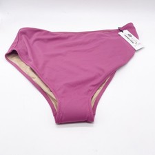 Shade  Shore Womens Pink High Waist Lined Bikini Bottom Size L