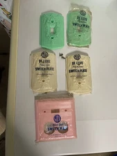 5-Vintage GITS Molding Corp. Light Switch Plate Cover PINK Green Lot