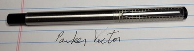 1990 (Q) Parker Vector Rollerball Pen Grid Pattern Cap
