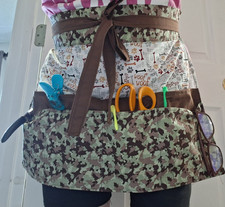 Apron, 8 Pockets, Dog Grooming, Vendor, Camouflage