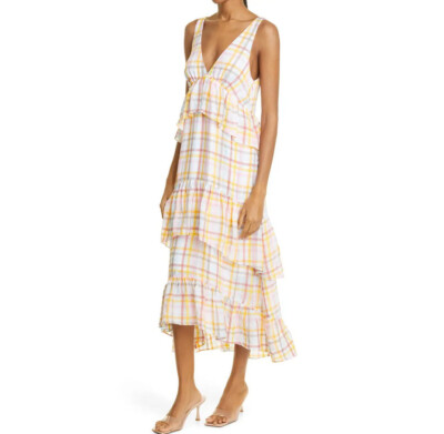 CINQ À SEPT Astor Sleeveless Tiered Maxi Dress Sz 0