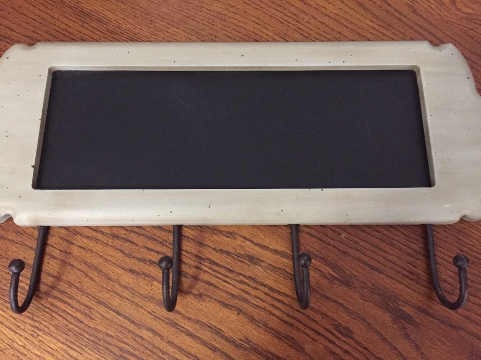 Large Rolling Pin Shaped Kitchen Chalkboard Menu Lists Messages Board Coat Rack - Image 2 of 4