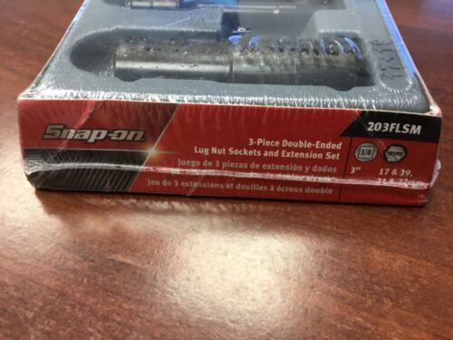 BRAND NEW Sealed Snap-On 203FLSM 3/8 Drive Lug Nut Socket Set 3 pcs 17,19 &21,22 - Picture 1 of 8