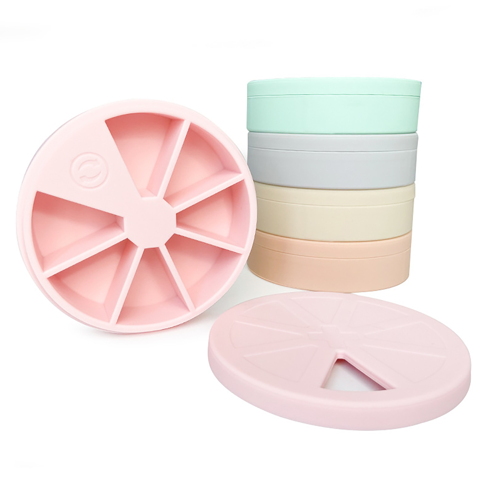 Tablet Container Dustproof Item Storage Portable 7 Grids Pill Storage Box-image