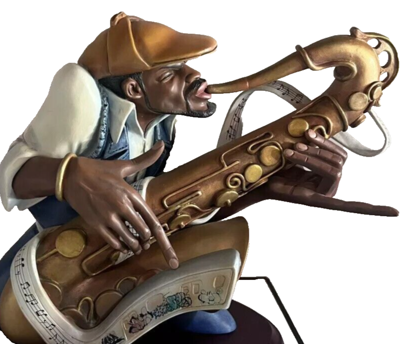 Lenox Ebony Visions Soul Train Sax Player Figure by Frank Morrison