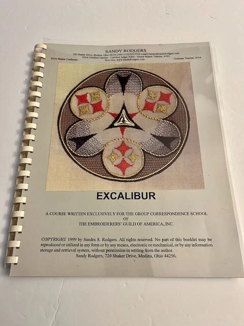EXCALIBUR Embroidery Stitch Guide Pattern Booklet & Fabric/Canvas Sandy Rodgers - Image 2 of 4