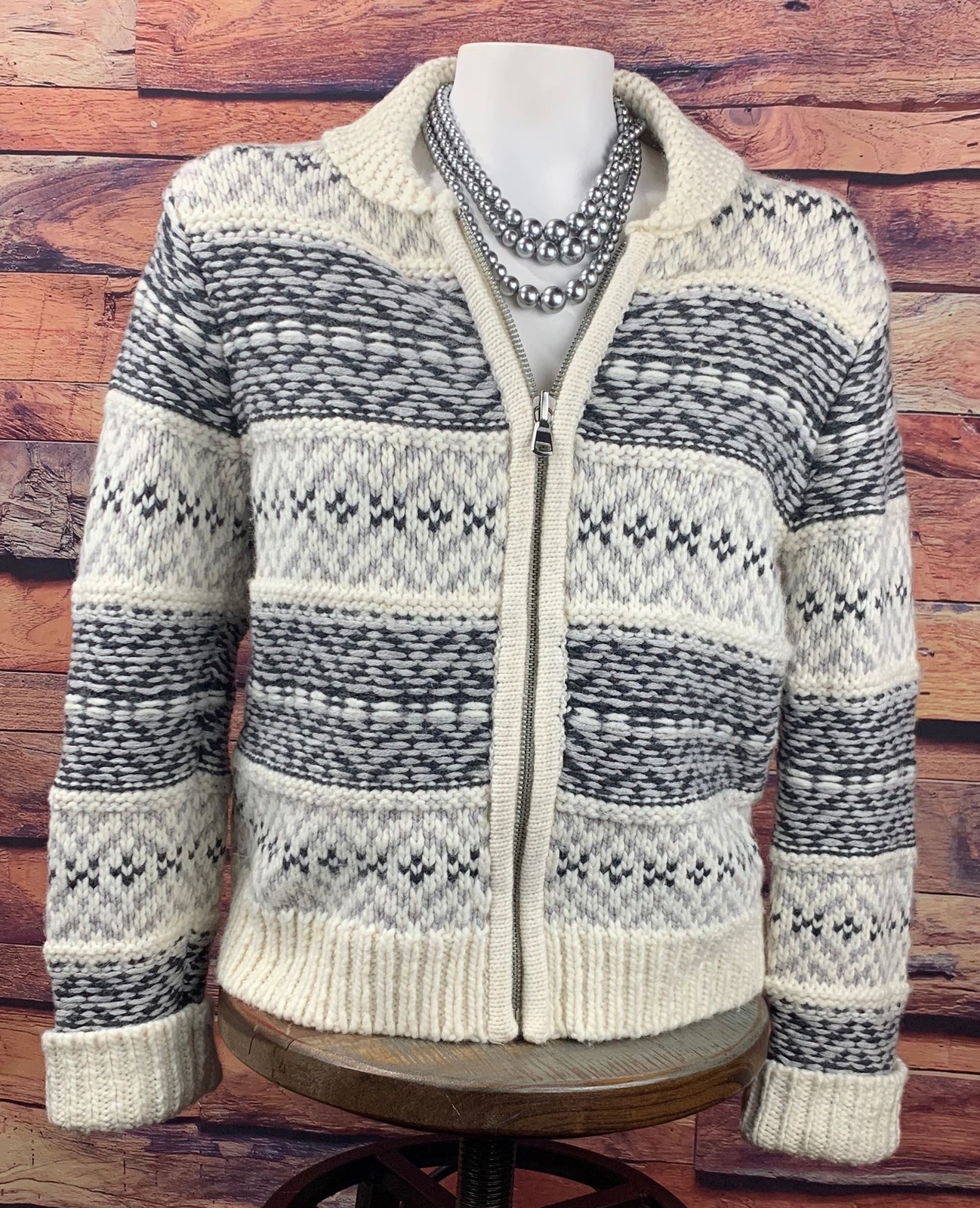 GAP Women's M Zip Front Wool Blend Cardigan Gem