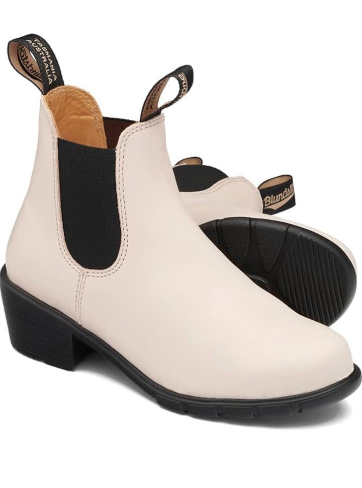 Blundstone 2160 Pearl Heeled Chelsea Boot BL2160 White Women's Size 6.5 US