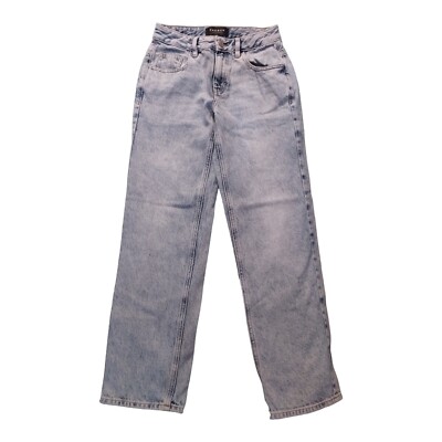PacSun Mom Jean Size 24 Button Fly Distressed Light Wash Blue