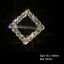 miniatura 4  - Plaza (Diagonal Bar) Diamante Silver Ribbon Deslizador Hebillas