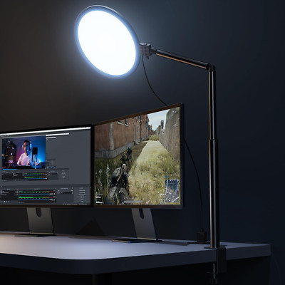 10.2'' Desk Ring Light with Stand for Zoom Meetings, Ring Light for Desk with ...