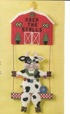 DECK THE STALLS COW BARN CHRISTMAS PLASTIC CANVAS PATTERN INSTRUCTIONS
