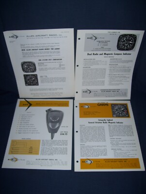 Vintage Allen Aircraft Radio Sale Flyer Lot of 4 AAR GArmi | eBay