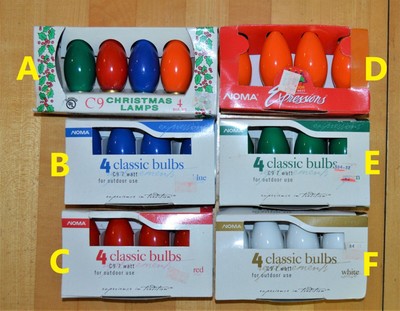 LIGHTS Bulbs C-9 PICK & CHOOSE VINTAGE NEW 90's Christmas Tree house OUTDOORS