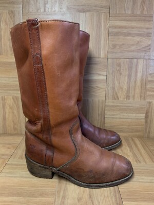 Vintage? FRYE Campus Pull ON Brown Saddle Leather Boots  display picture 2