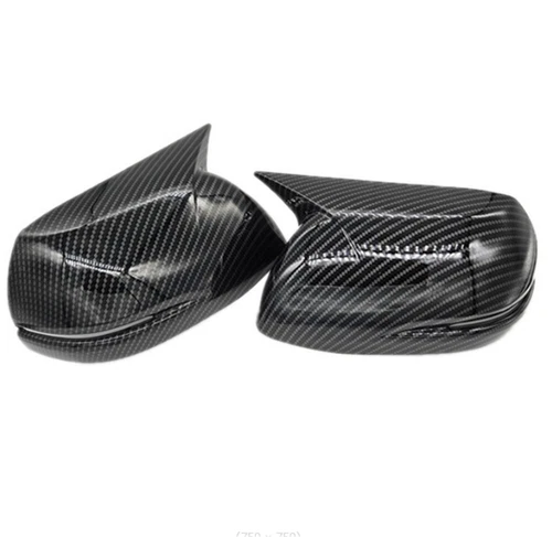 Carbon Fiber Look Ox Horn Rear View Side Mirror Cover For Honda Civic 9th 12-15