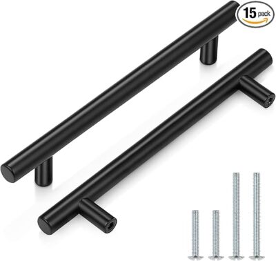 Probrico 10'' schwarze Bargriffe - 15er-Pack, Edelstahl Schrankgriffe UVP 21 £