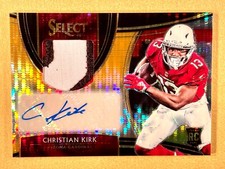 2018 Panini Select Christian Kirk FOTL Pulsar Prizm /23 Rookie Auto 3 CLR Patch