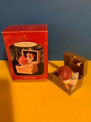 Hallmark Ornament Sister to Sister Are Treasured Friends Jewelry Box QX6635