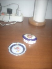 piattino + scatolina soprammobili ceramica 1 con difetto leggi...