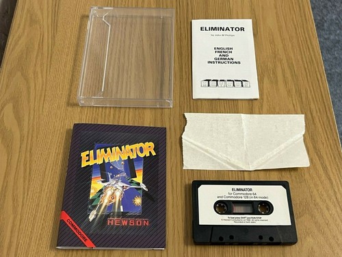 Hewson Eliminator Commodore 64 Cassette - Rare Working -👽👾Retro Gift Idea👾👽