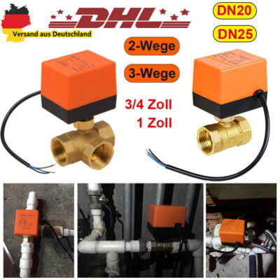 2-3 Wege Ventil Zonenventil Elektrisch Kugelventil DN20/25 Motorkugelhahn 220V