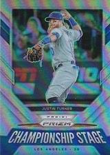 Justin Turner 2021 Panini Prizm #CS4 Championship Stage Silver Prizm Dodgers