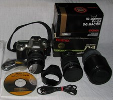 Pentax istDL Digital Camera with 3 lenses 16-45mm 18/55  Sigma 70-300mm Macro