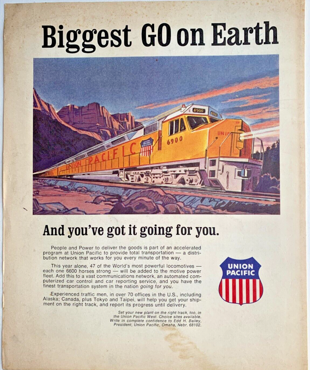 1969 Union Pacific Omaha NE Print Ad 13