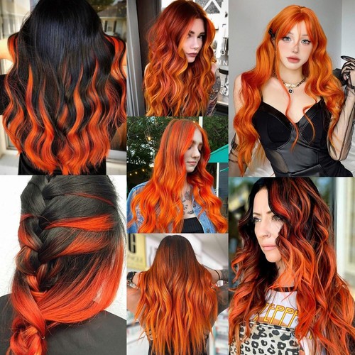 6 extensiones de cabello rizado con clip largas rizadas onduladas reflejos rayas de cabello - Imagen 58 de 81