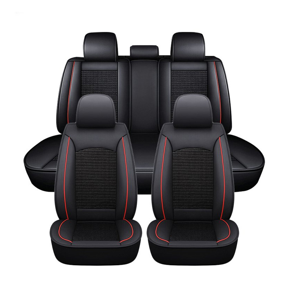 Premium Leather & Fiber Car Seat Covers for Ford Explorer 2004-2023 Models  -image