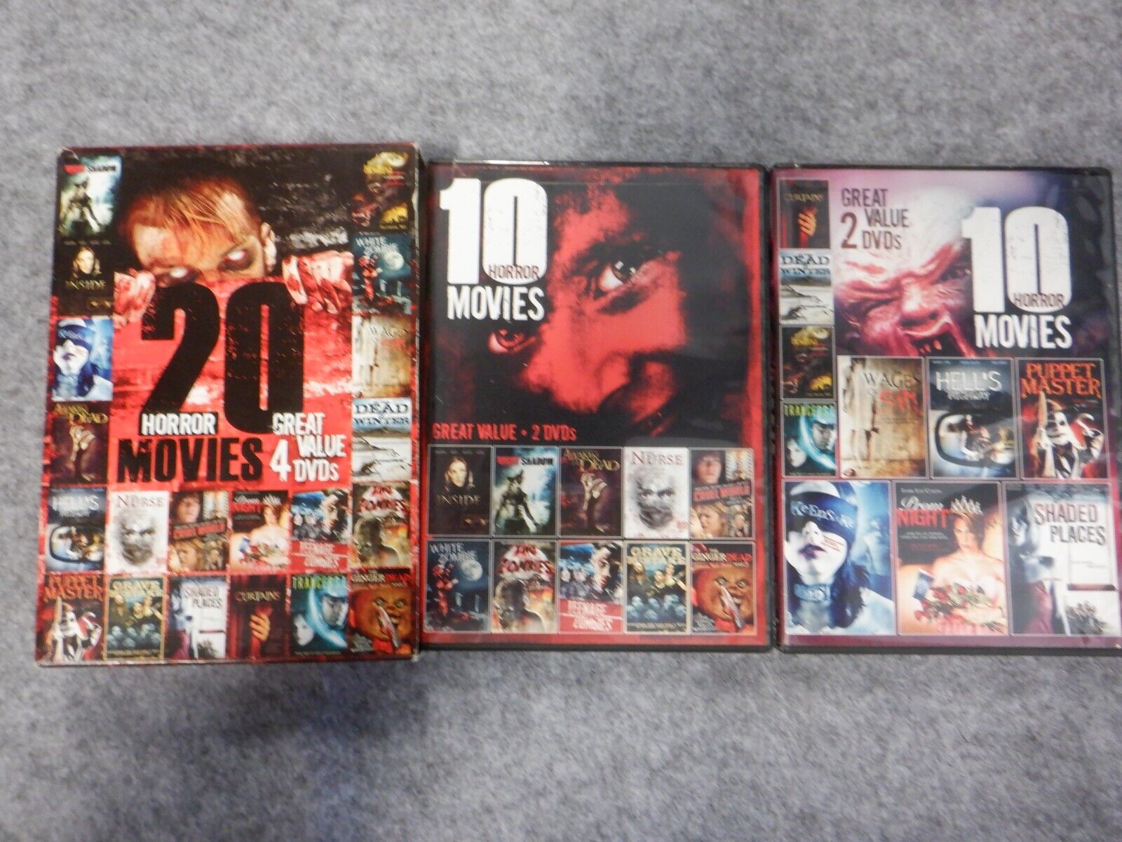 DVD - 4-Disc Set - 20 Horror Movies Collection - Great Condition | eBay