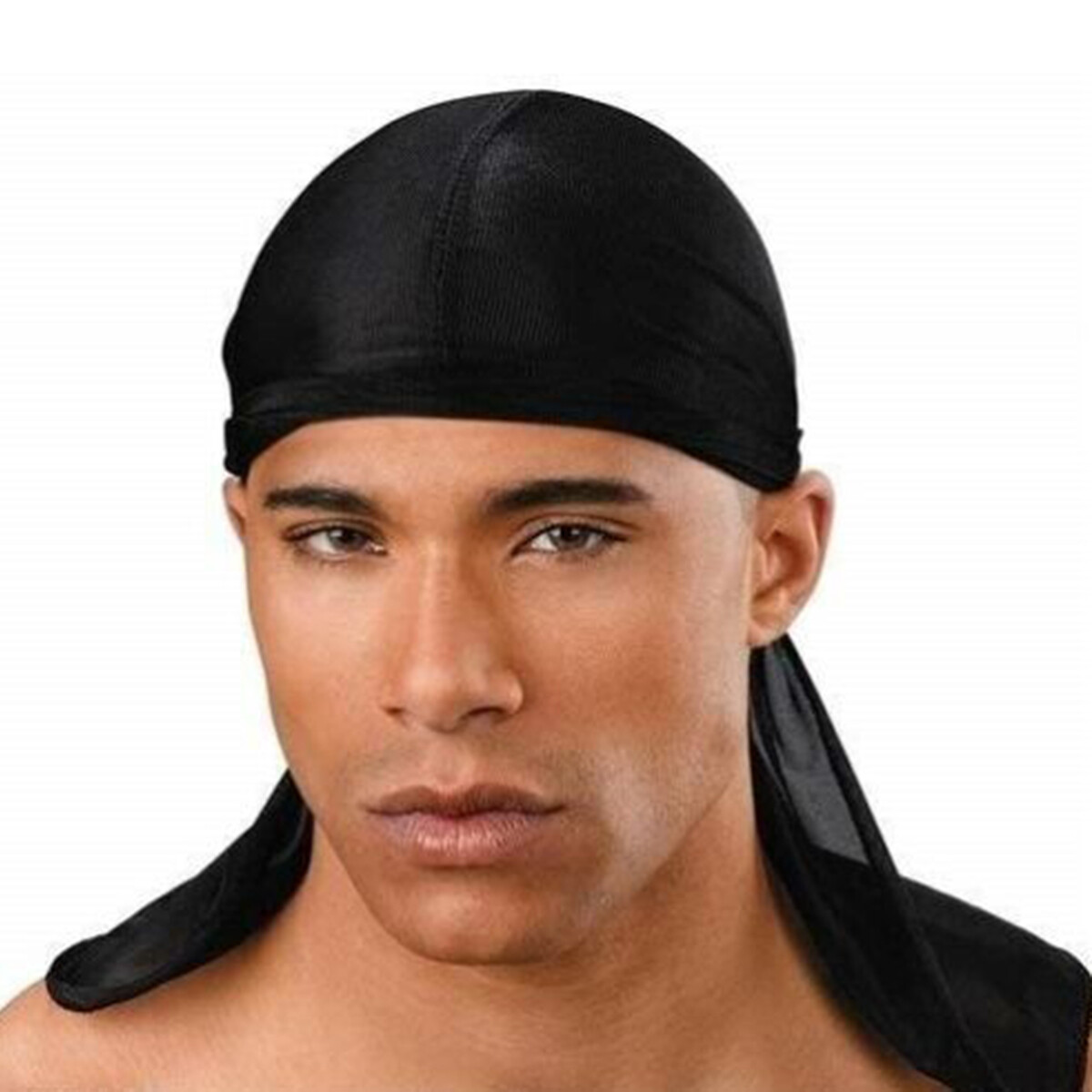 Men's Black Durag Bandana Sports Scarf Head Rap Tie Down Band Biker Cap Colours eBay