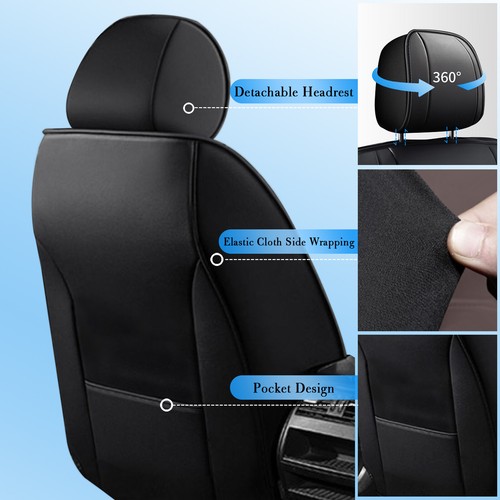 For Ford Maverick 2022-2025 Car Front&Rear 5 Seat Covers Protector Pad Black - Picture 6 of 8