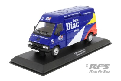Renault Master Service Rallye 1997 DIAC Ragnotti Bugalski 1:43 Altaya IXO NEU