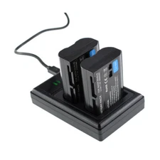 2x 7V Battery +LCD DUAL Charger for Nikon EN-EL15, EN-EL15a, EN-EL15b, EN-EL15c