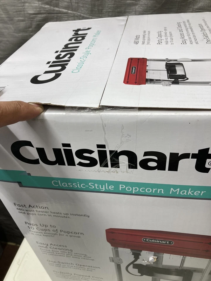 Cuisinart PCM-56PC Classic-Style Popcorn Maker Red 10 Cups - Image 3 of 3