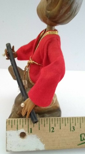 Vintage 1960's Tilso Creepy 7" Elf (ears) Pixie Musician Flute Player Hong Kong - 第 11/12 張圖片