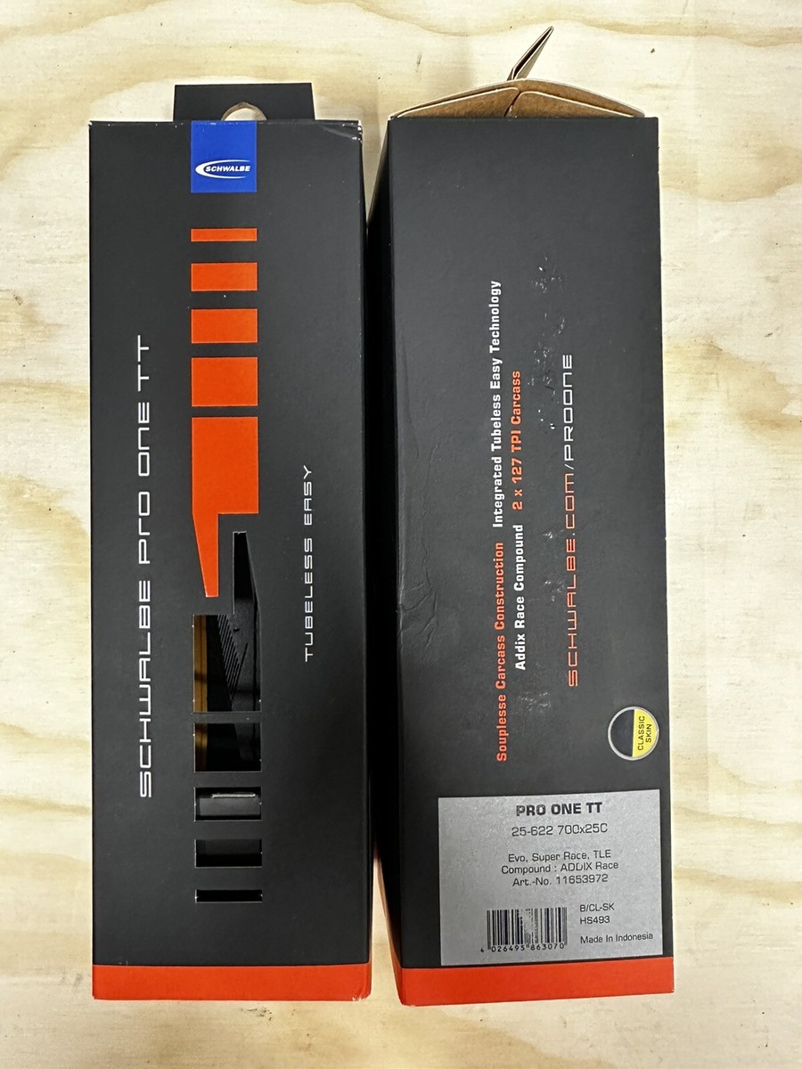シュワルベ pro one tt 700×25c 2本セット tle チューブレス 軽量