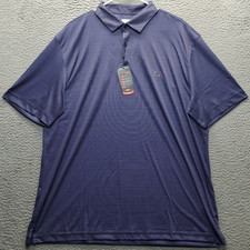Greg Norman Golf Polo Shirt Mens XL Multi Striped Performance Stretch Play Dry