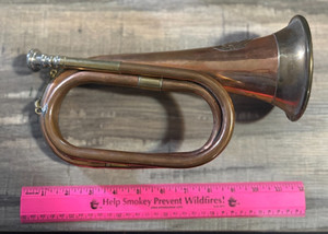 Vintage Repro C.S.A. Confederate States of America Civil War Brass Bugle