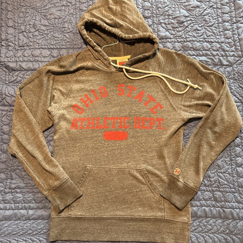 Ohio State Buckeye Nation Homage Hoodie Long Sleeve Pullover Gray Men Small NCAA