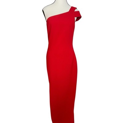 Likely Maxson One Shoulder Gown Scarlett Red Womens Sz 10 Formal Party Prom NWT