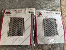 Vintage Fruit of the Loom ultra Sheer Sandalfoot Pantyhose Off Black Size A NEW