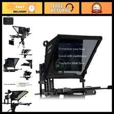 Teleprompter for Cameras  Smartphones - 17" Glass, Hard Case, No Assembly, Tray